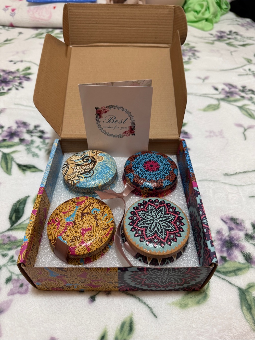 Set of 4 Scented Soy Wax Candle Tin - Gift Set